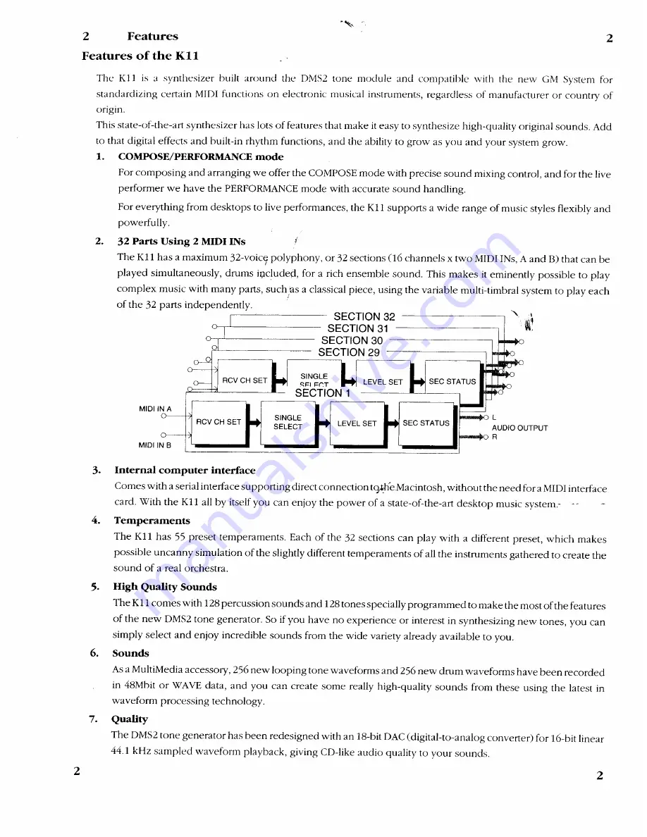 Kawai K 11 Owner'S Manual Download Page 4