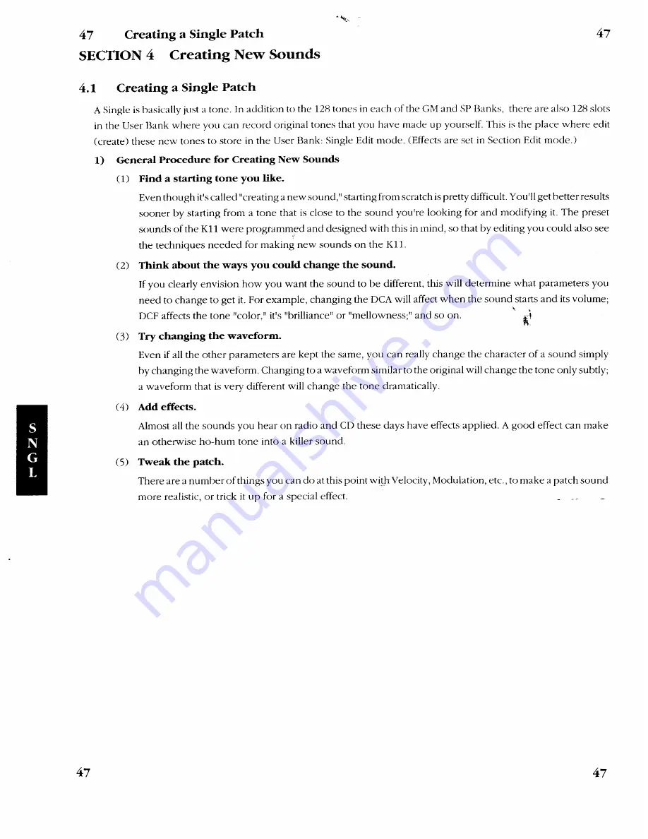 Kawai K 11 Owner'S Manual Download Page 47