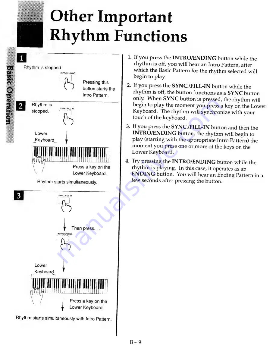 Kawai SUPERBOARD FS800 Owner'S Manual Download Page 12