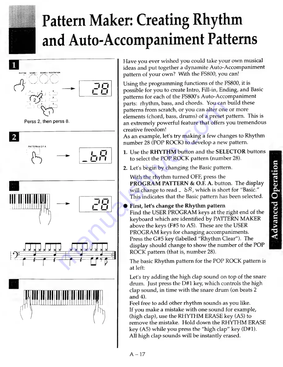 Kawai SUPERBOARD FS800 Owner'S Manual Download Page 45