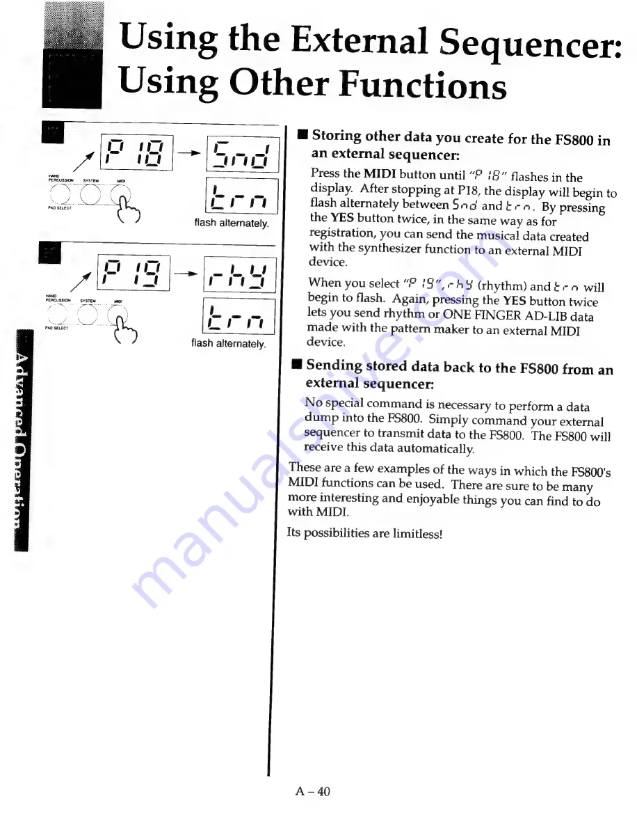 Kawai SUPERBOARD FS800 Owner'S Manual Download Page 68