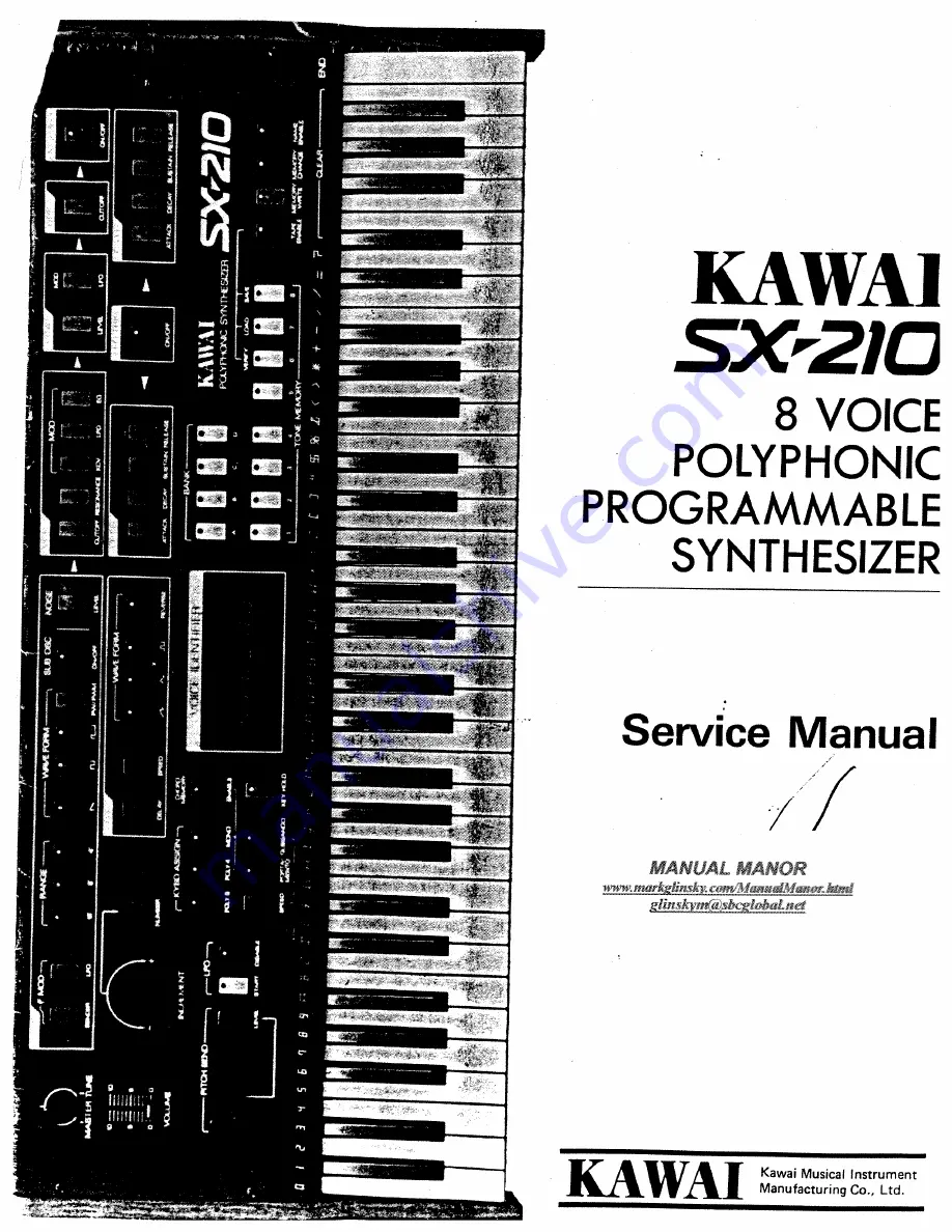 Kawai SX-210 Скачать руководство пользователя страница 1