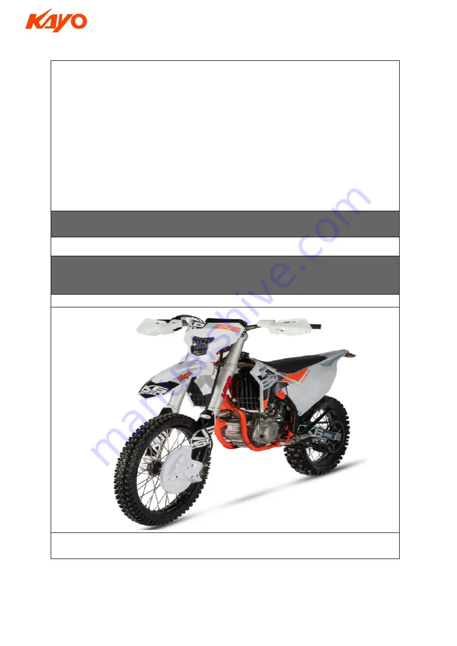 KAYO MOTO K6EFI Assembly Manual Download Page 1