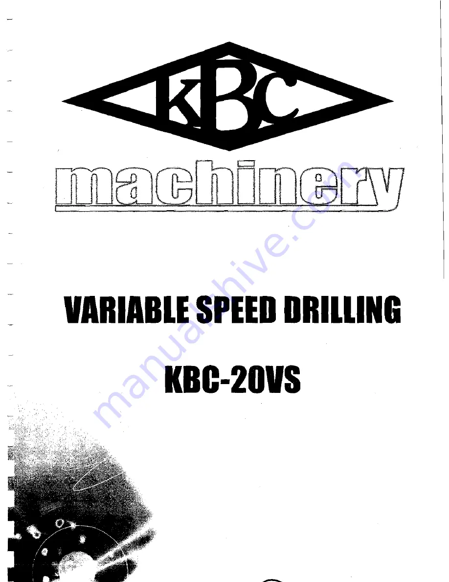 KBC KBC-20VS Operator'S Manual Download Page 3