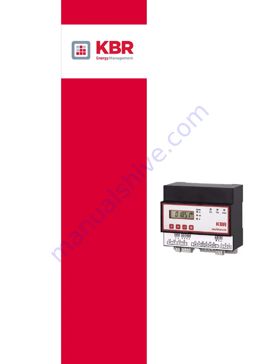 KBR multicount 3D6-0-LCD-EP-US1 Operating Instructions, Technical Parameters Download Page 1