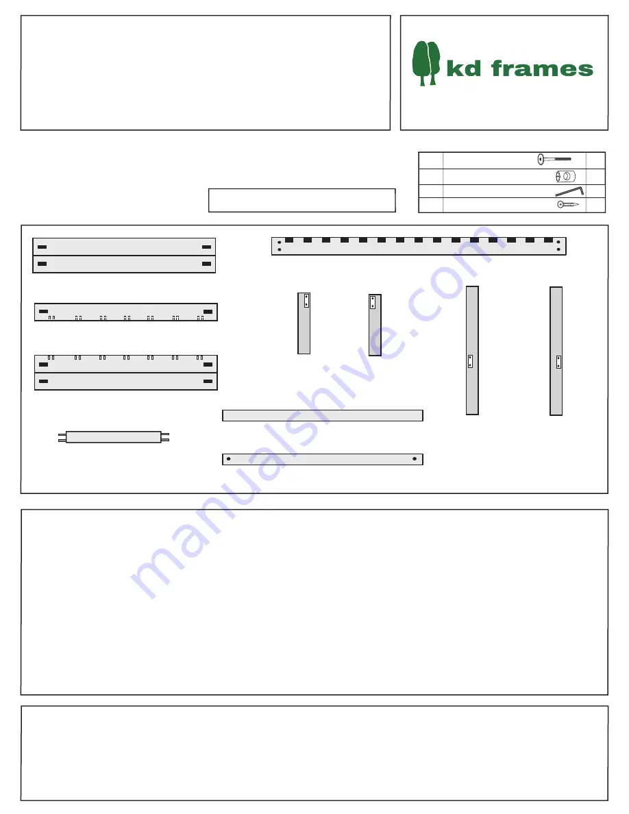 kd frames Charleston Plus Platform Bed XL-TWIN Instructions Download Page 1