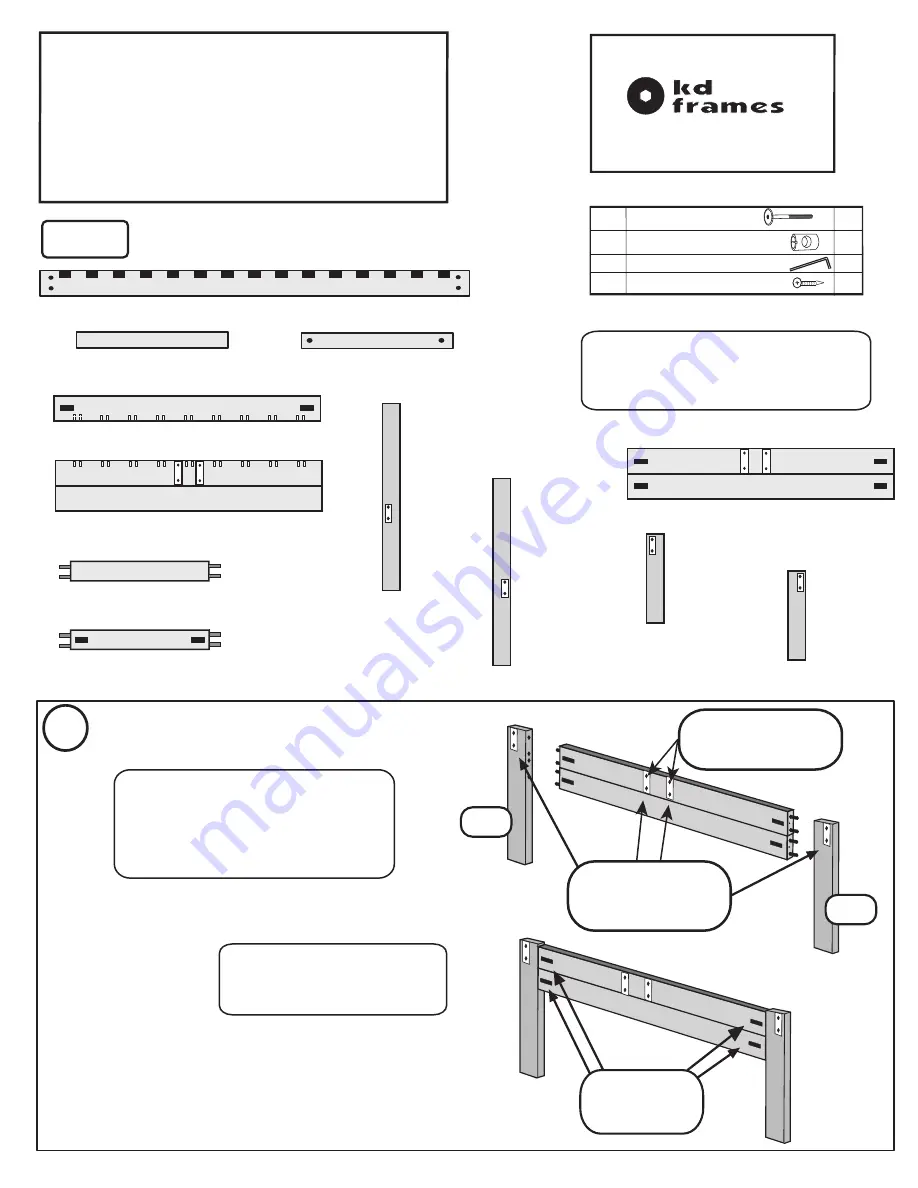 kd frames Charleston Plus Queen Assembly Instructions Download Page 1