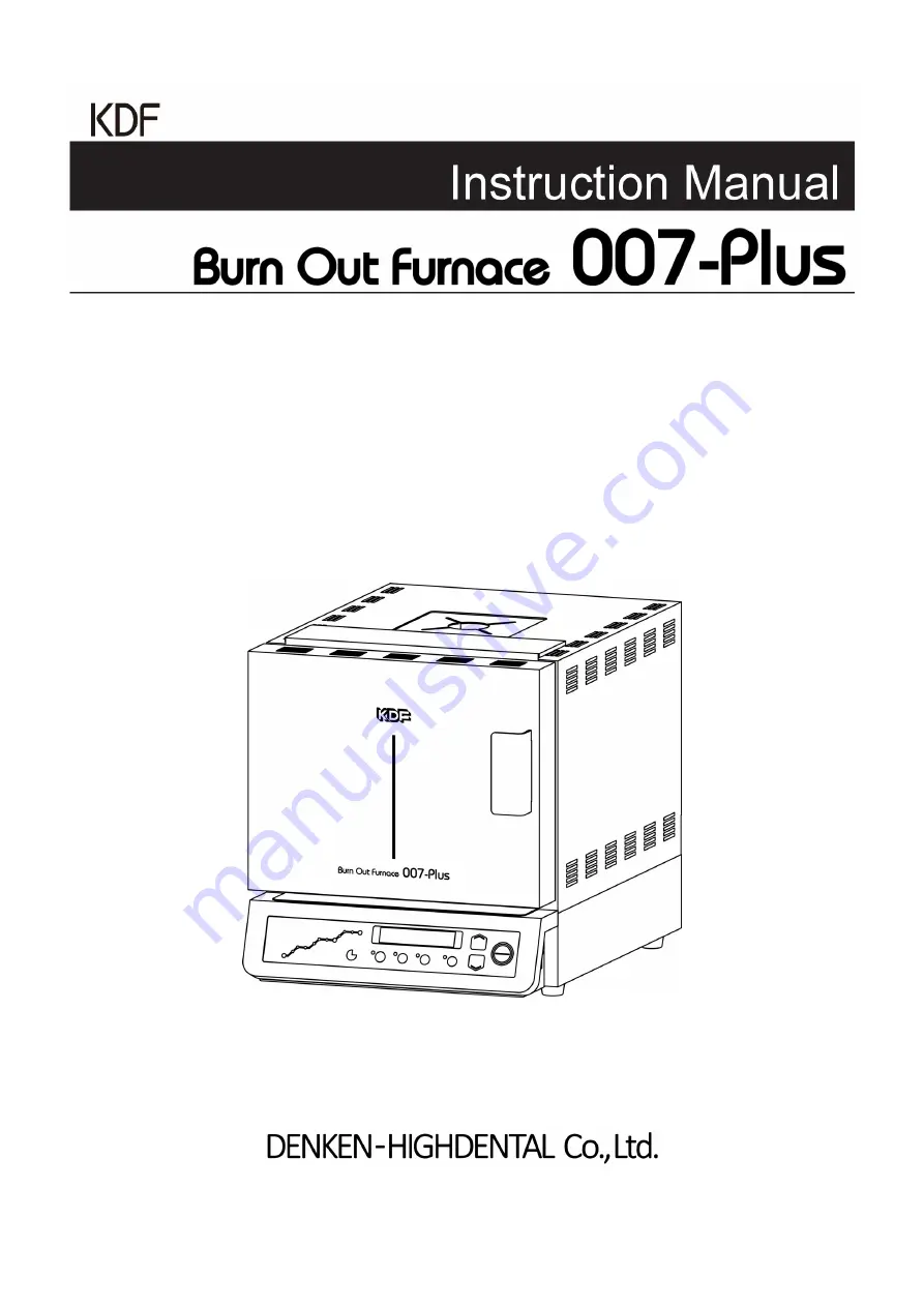 KDF 007-Plus Instruction Manual Download Page 1