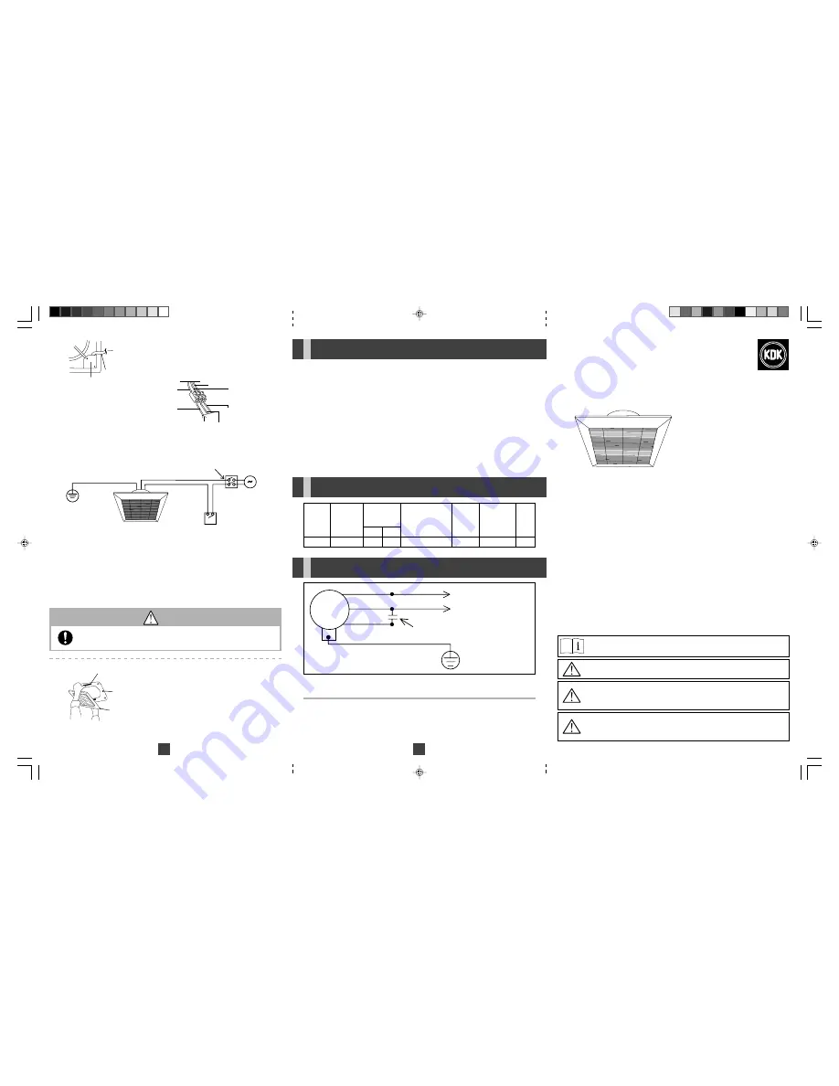 KDK 25TGQ7 Installation And Operating Instruction Manual Download Page 1