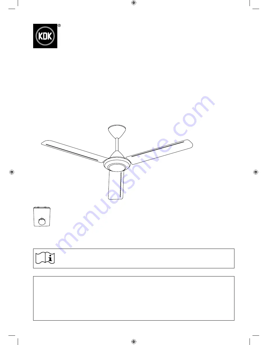 KDK M48SG Operating And Installation Instructions Download Page 1