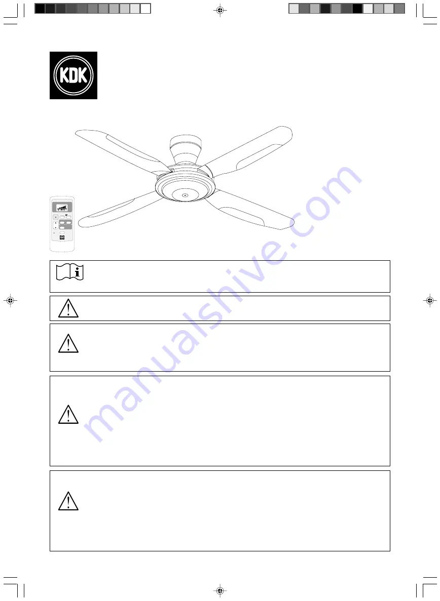 KDK V56VK Operating And Installation Instructions Download Page 1