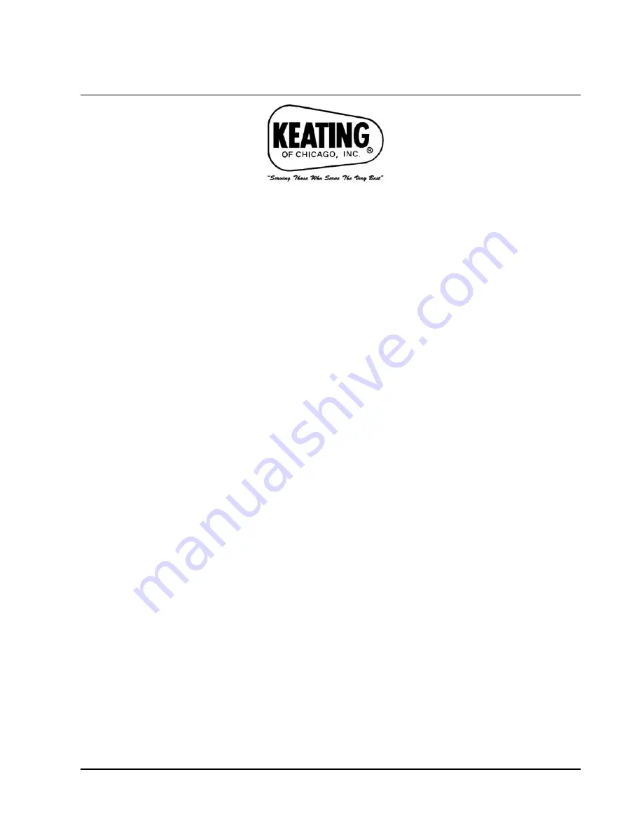 Keating Of Chicago 8 Product Cooking Controller IM-2000 Operating & Programming Manual Download Page 17