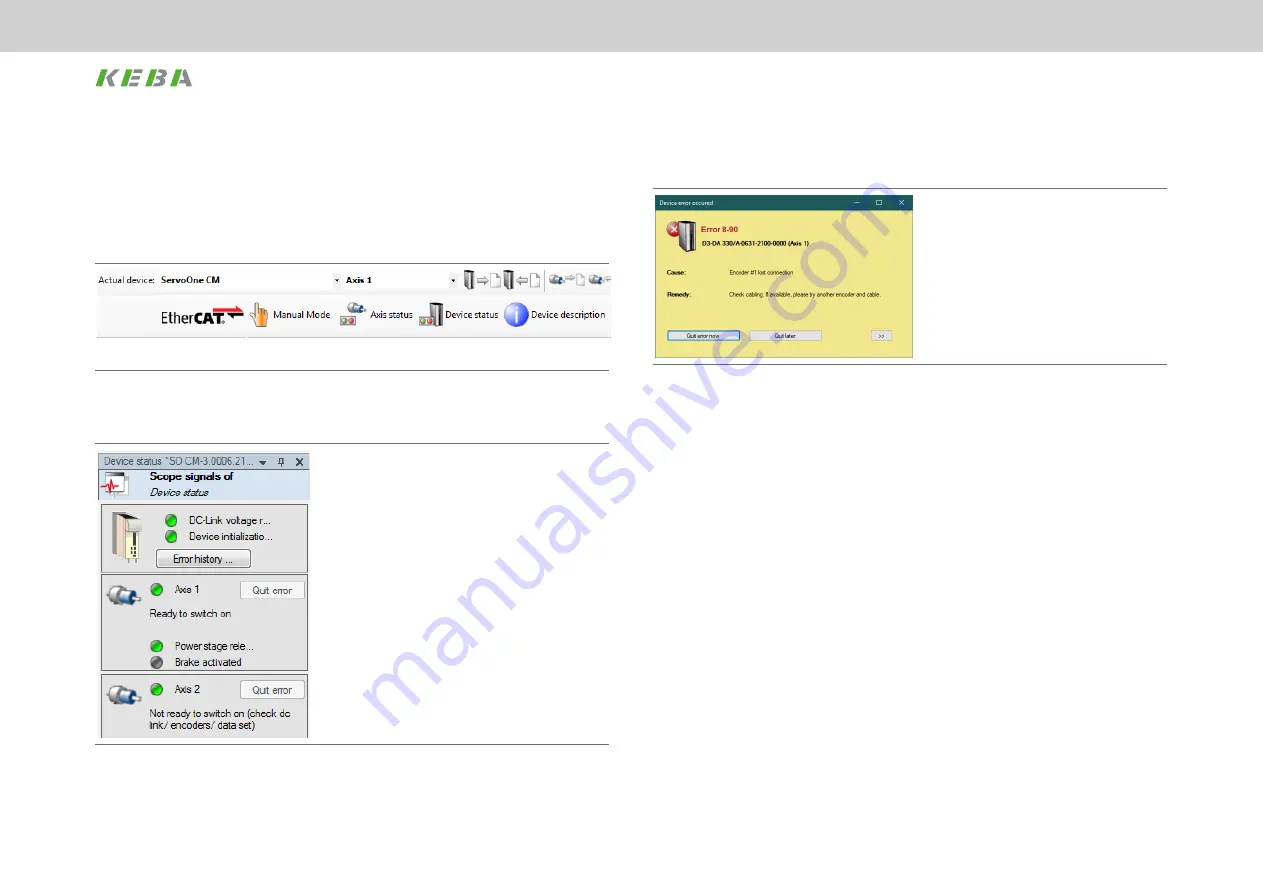 Keba KeDrive D3-DA BG3 Operation Manual Download Page 64