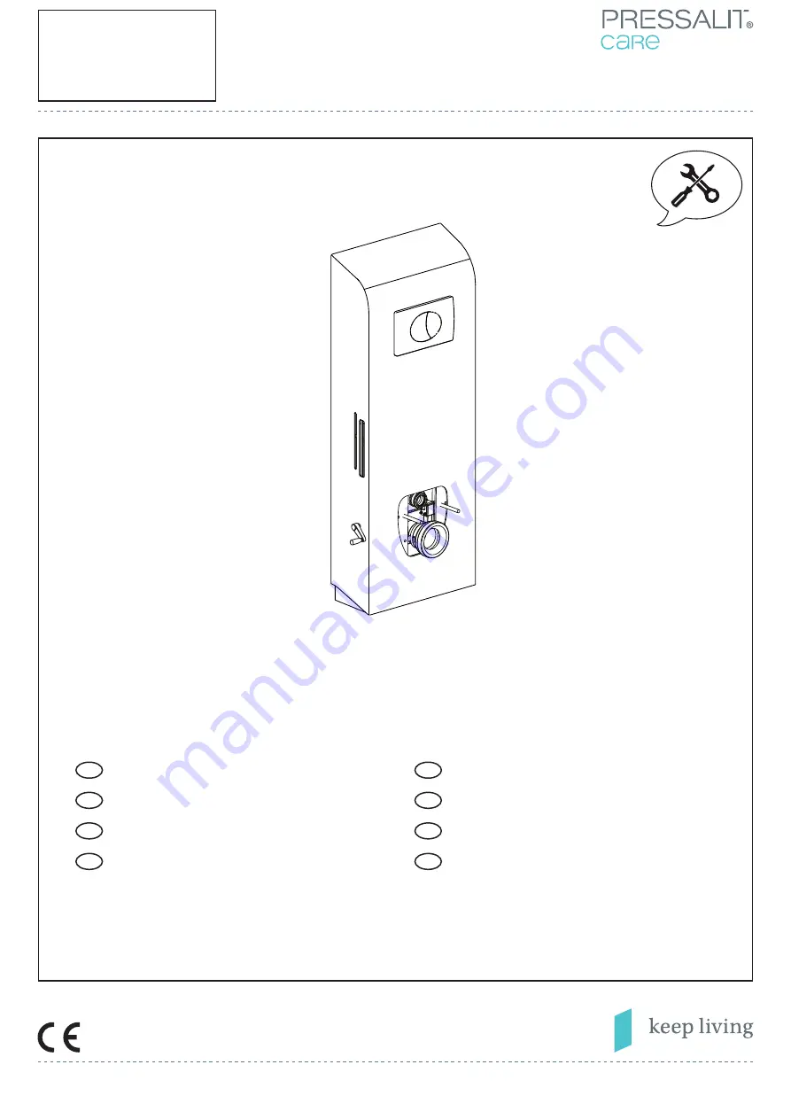 keep living Pressalit Care R8073 Mounting Instruction Download Page 1