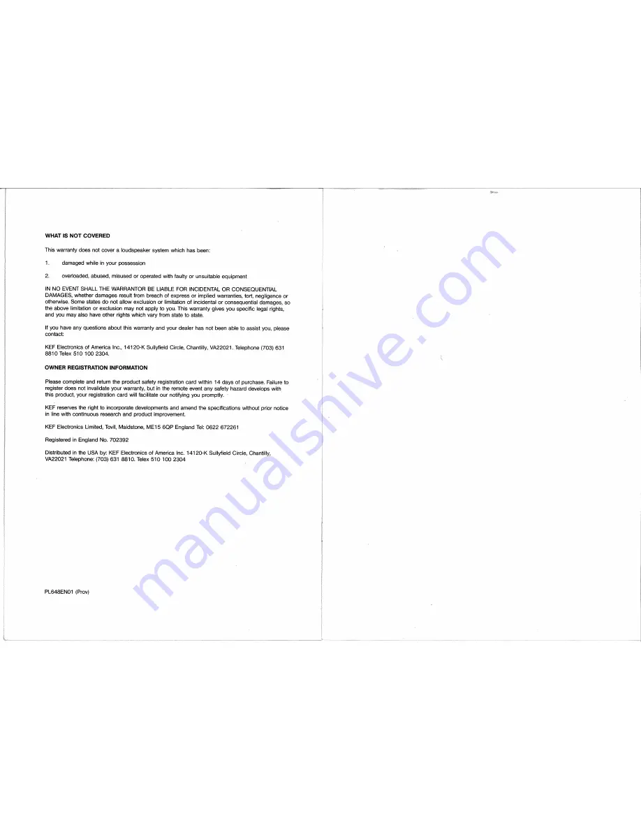 KEF 105/3 Installation Manual Download Page 7