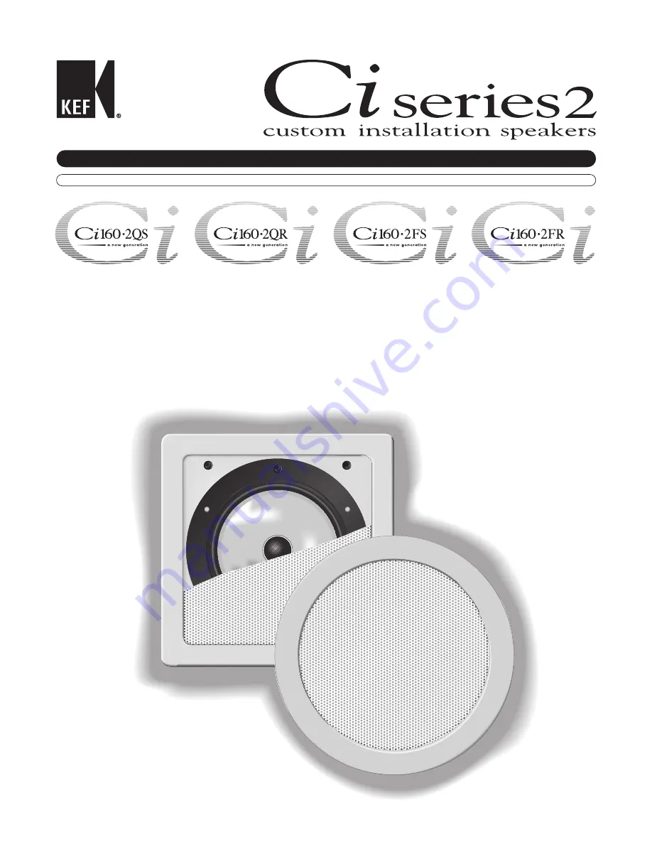 KEF Ci 160.2FR Installation Manual Download Page 1