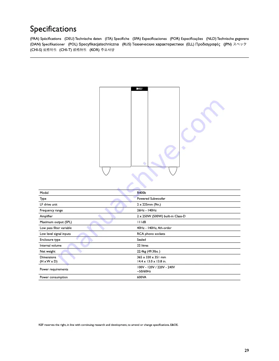 KEF R400b Скачать руководство пользователя страница 29