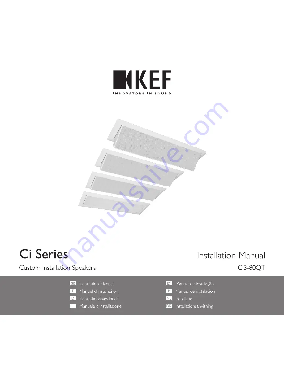 KEF Uni-Q Ci3-80QT Installation Manual Download Page 1