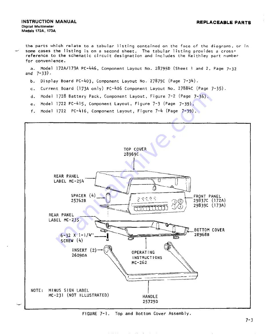 Keithley 172A Instruction Manual Download Page 101