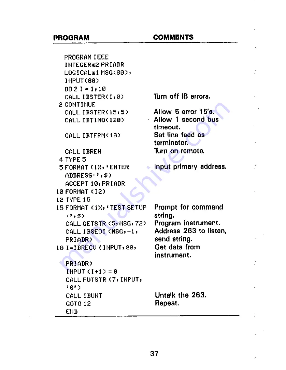 Keithley 263 Quick Reference Manual Download Page 39