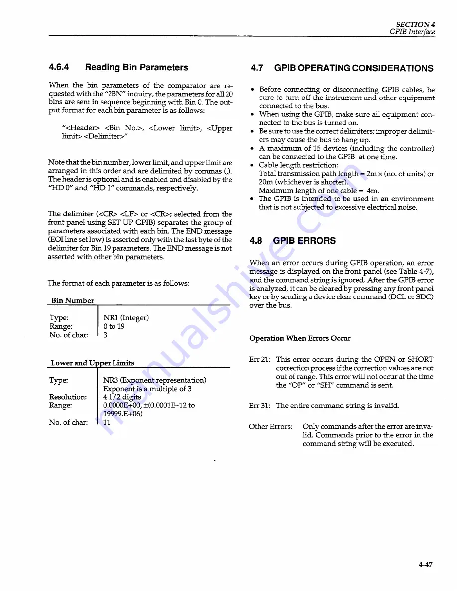 Keithley 3330 Operator'S Manual Download Page 110