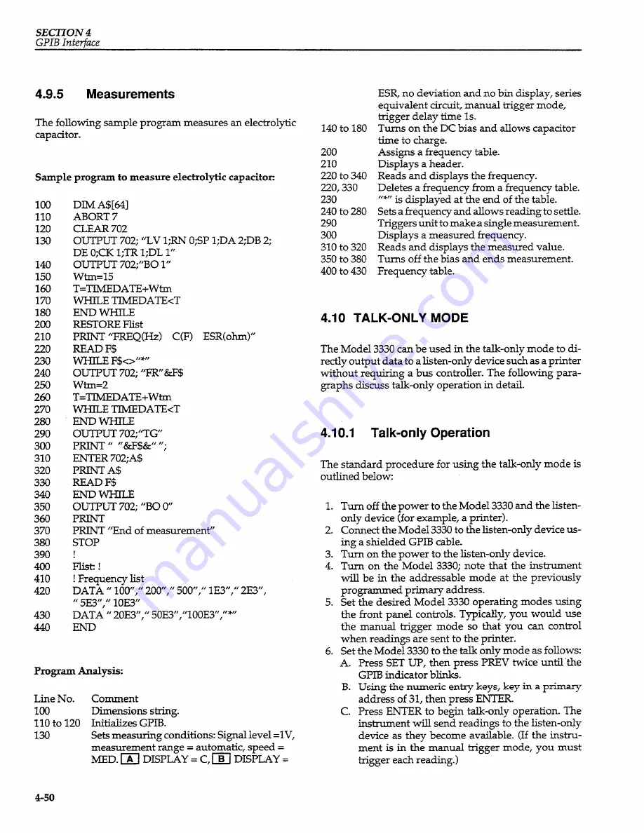 Keithley 3330 Operator'S Manual Download Page 113