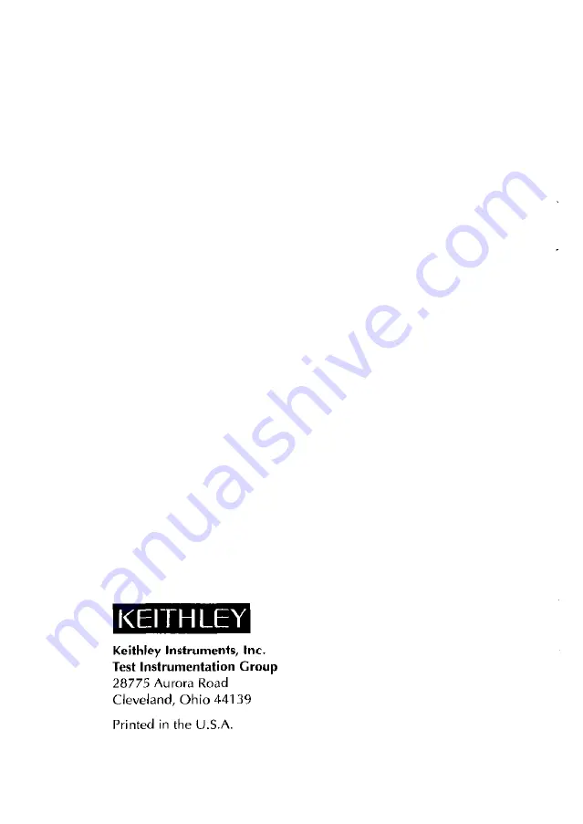 Keithley 7053 Instruction Manual Download Page 20