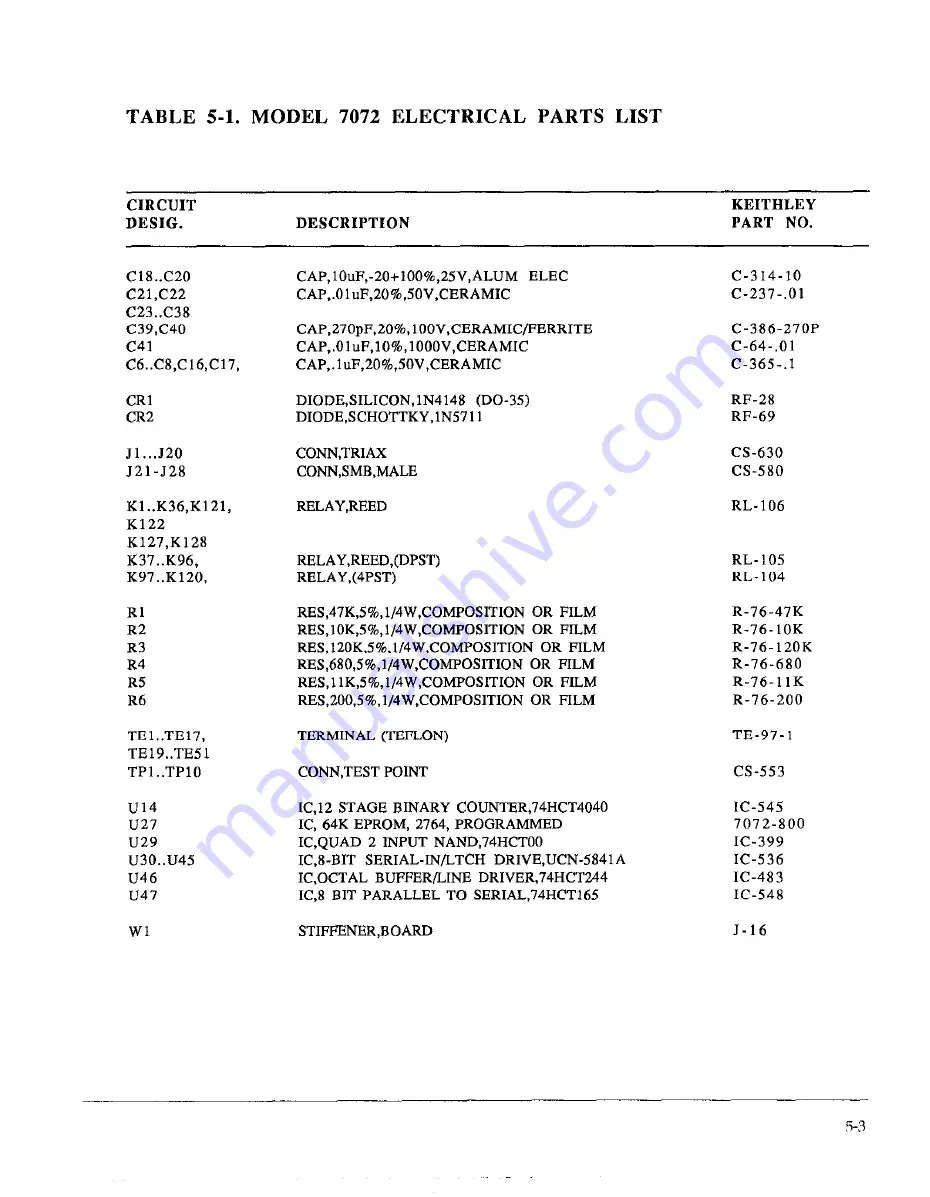 Keithley 7072 Скачать руководство пользователя страница 80