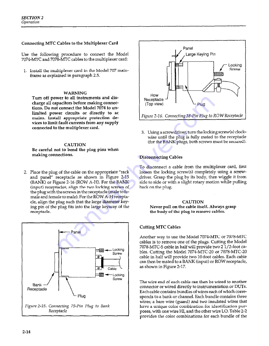 Keithley 7074 Instruction Manual Download Page 32