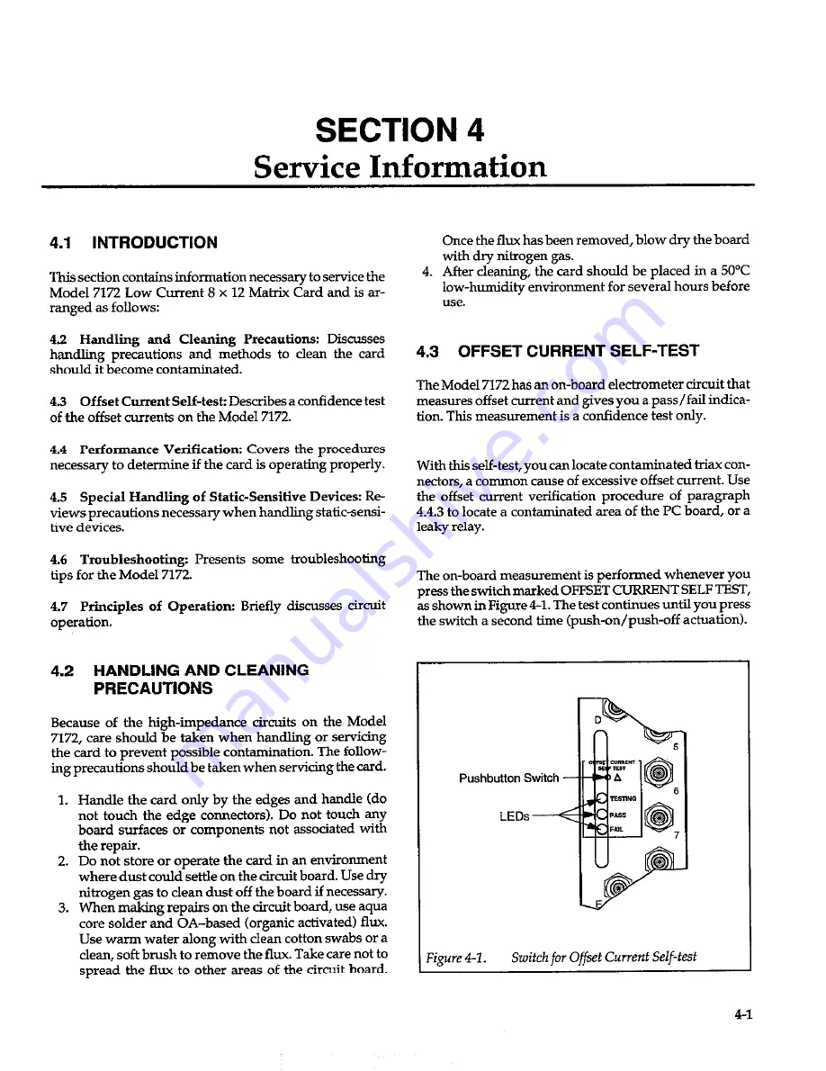 Keithley 7172 Instruction Manual Download Page 67