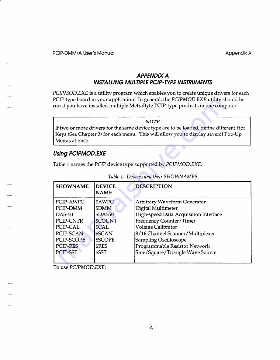 Keithley PCIP-DMM/A User Manual Download Page 109