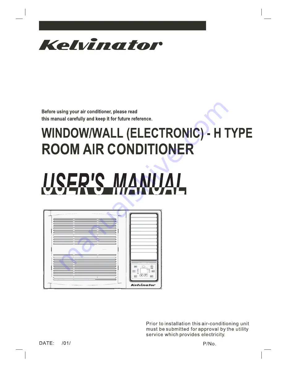 Kelvinator Reverse Cycle User Manual Download Page 1