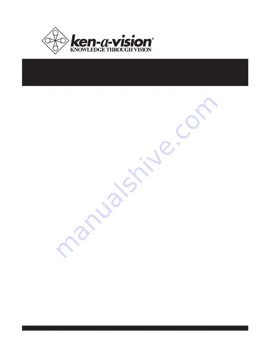 Ken A Vision Professor Stereo ESH200 Instruction Manual Download Page 1