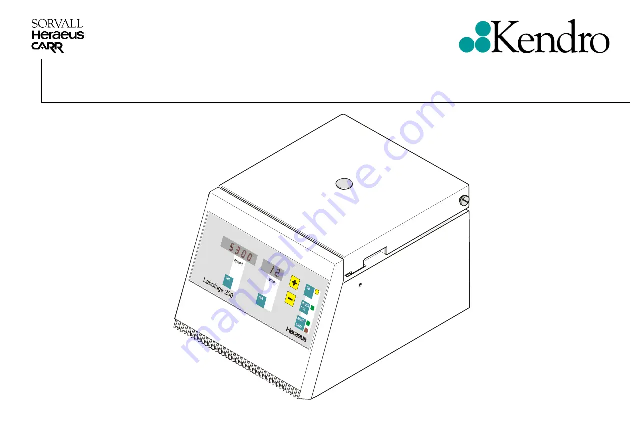 Kendro Labofuge 200 Service Manual Download Page 1