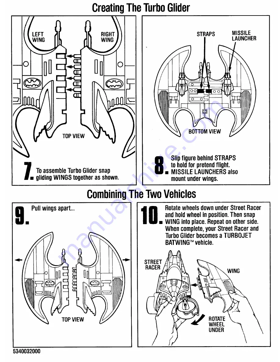 Kenner Batman TurboJet Batwing Скачать руководство пользователя страница 2