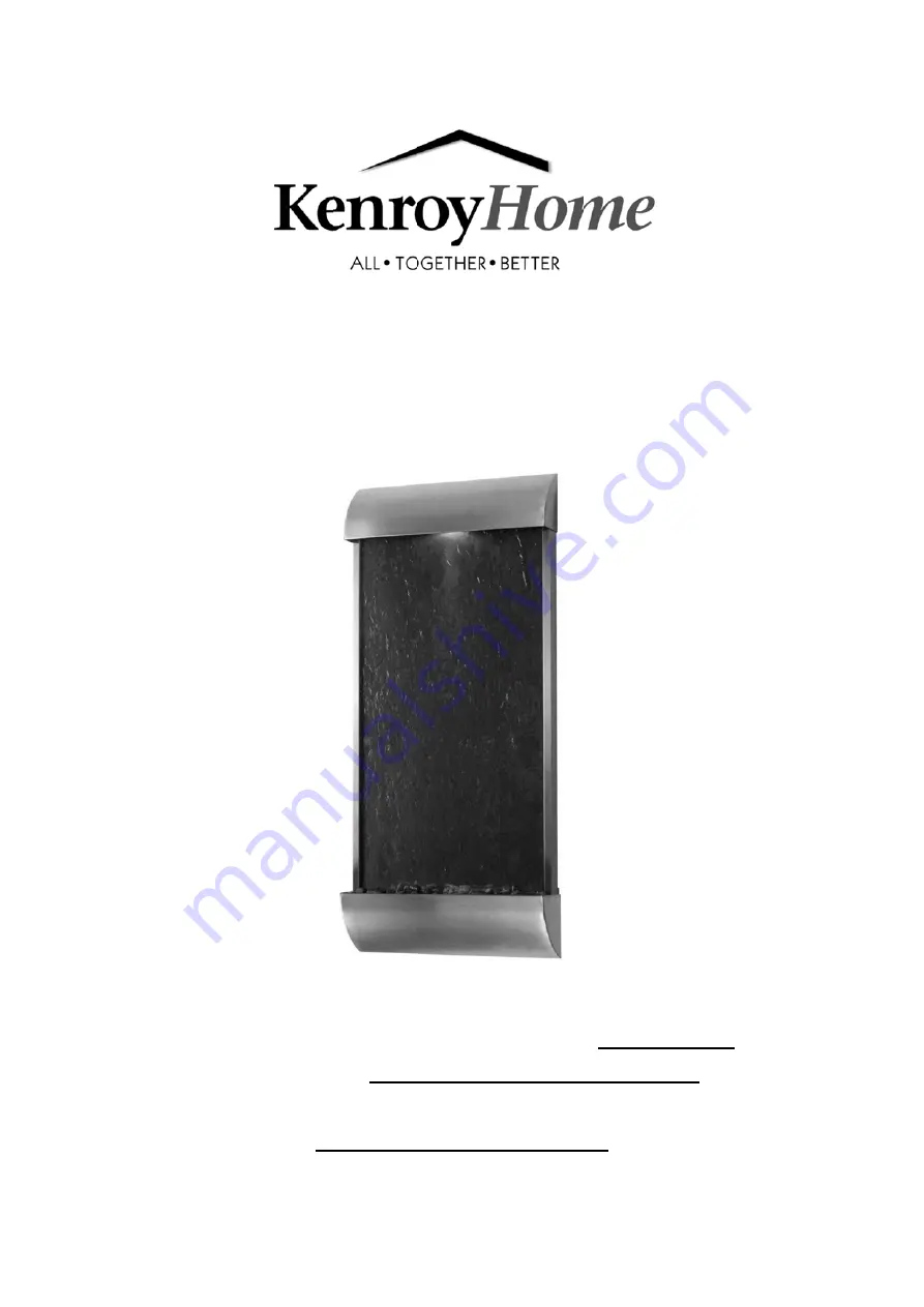 Kenroy Home 50048BRZ Use And Care Manual Download Page 1