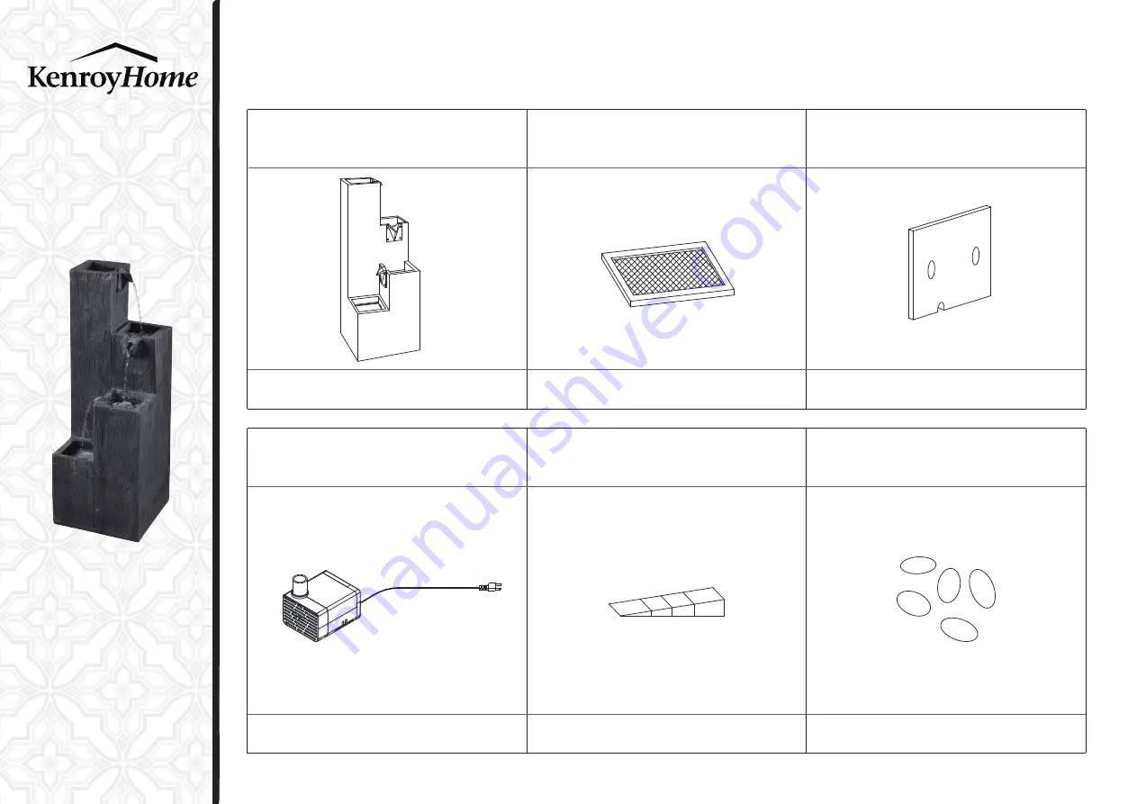 Kenroy Home LINCOLN 51017WDG Care And Instructions Manual Download Page 2