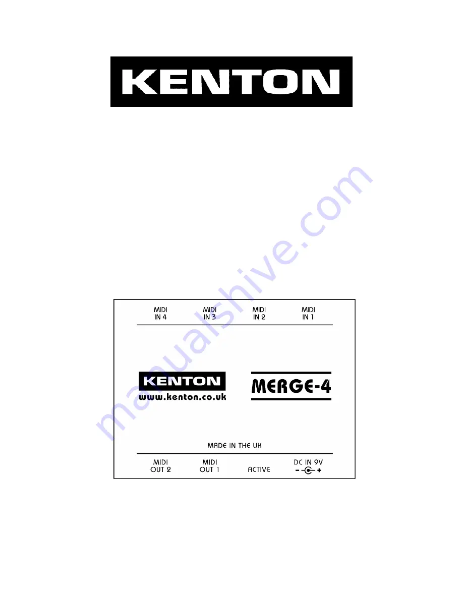 Kenton MERGE-4 Скачать руководство пользователя страница 1