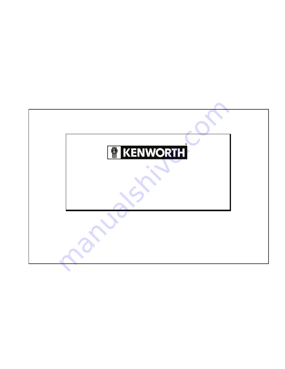 Kenworth Y53-1024 Operator'S Manual Download Page 1