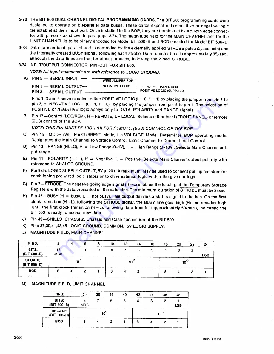 KEPCO BOP 100-1 Operator'S Manual Download Page 60