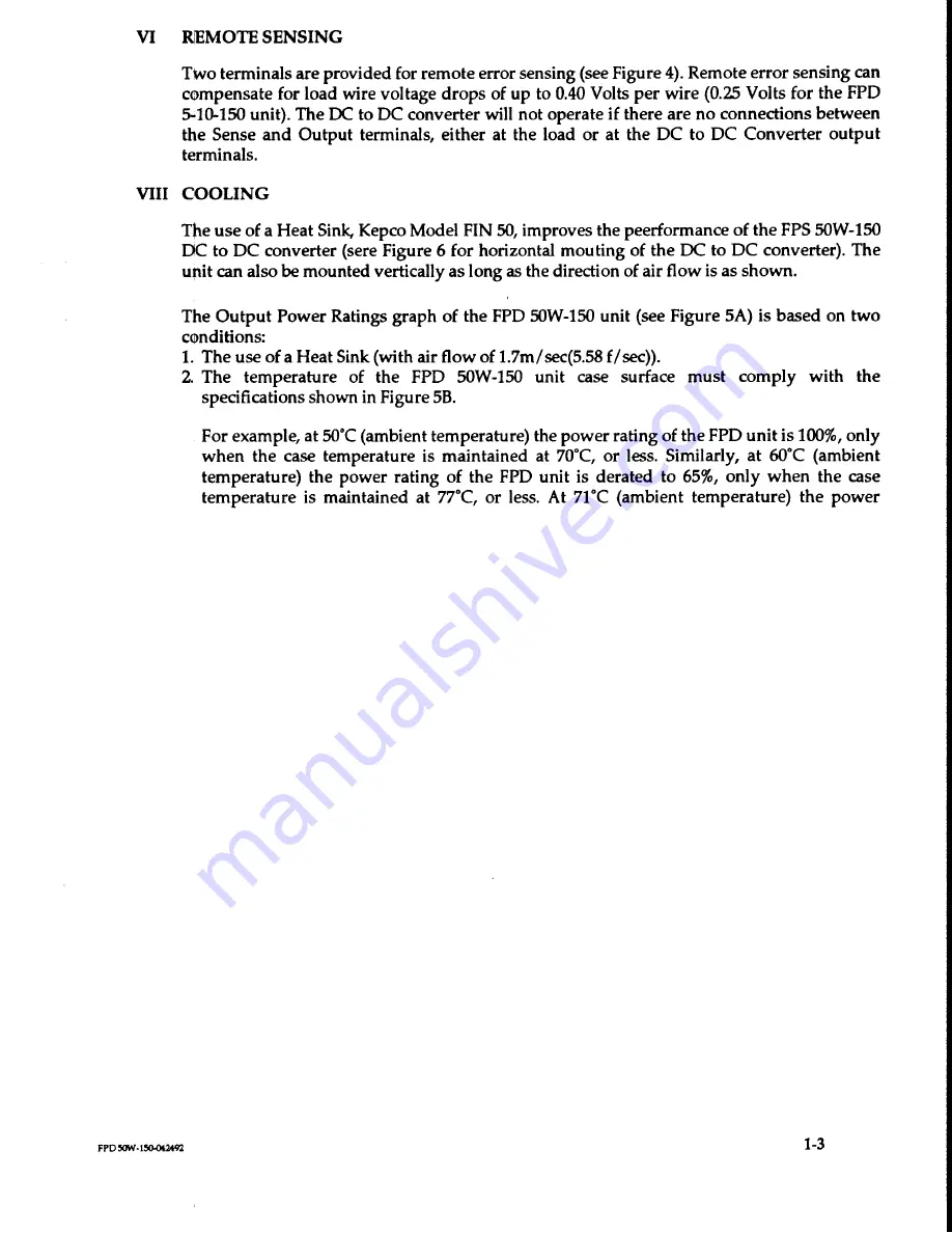 KEPCO FPD 50W-150V Operator'S Manual Download Page 5