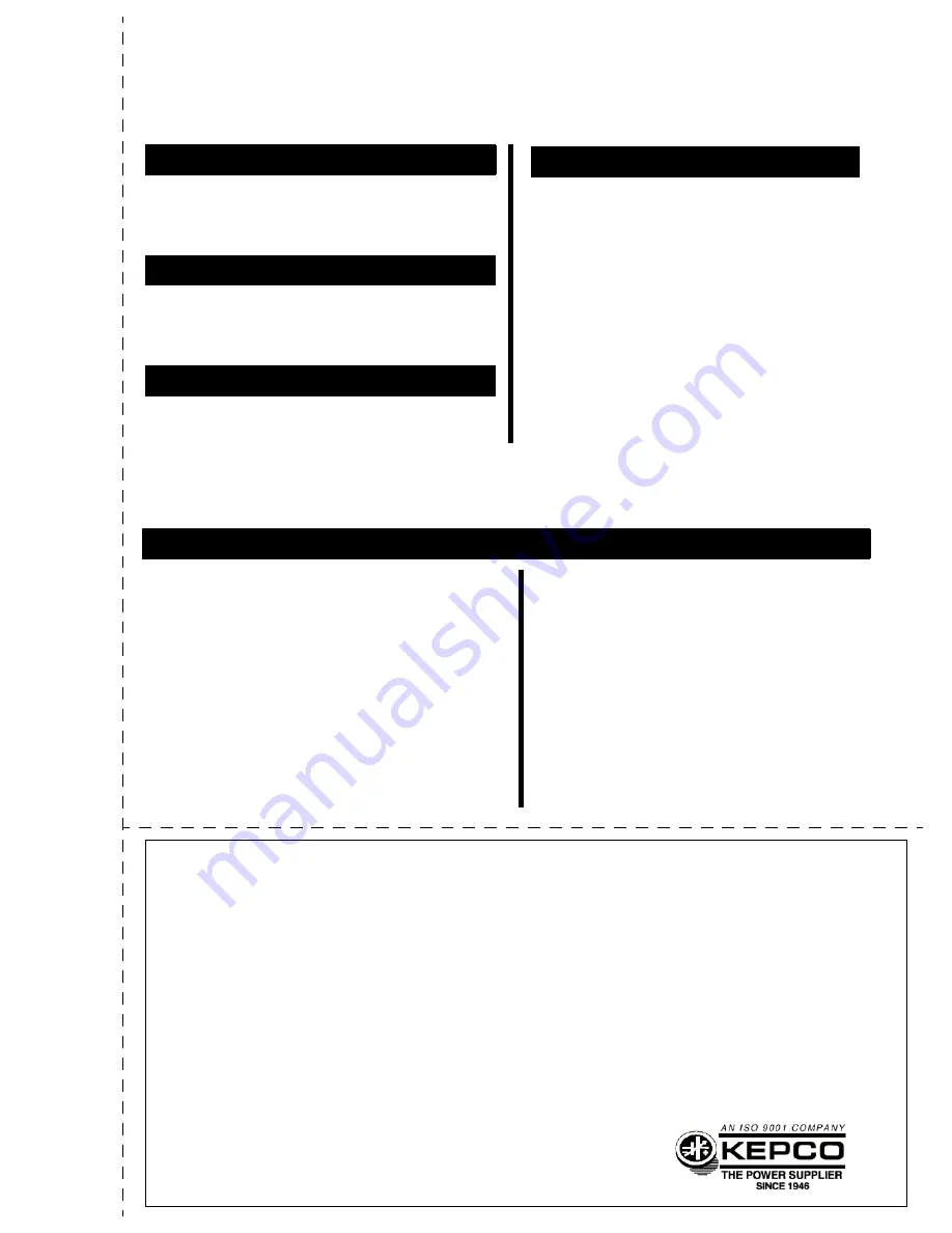 KEPCO FPD 50W-150V Operator'S Manual Download Page 11