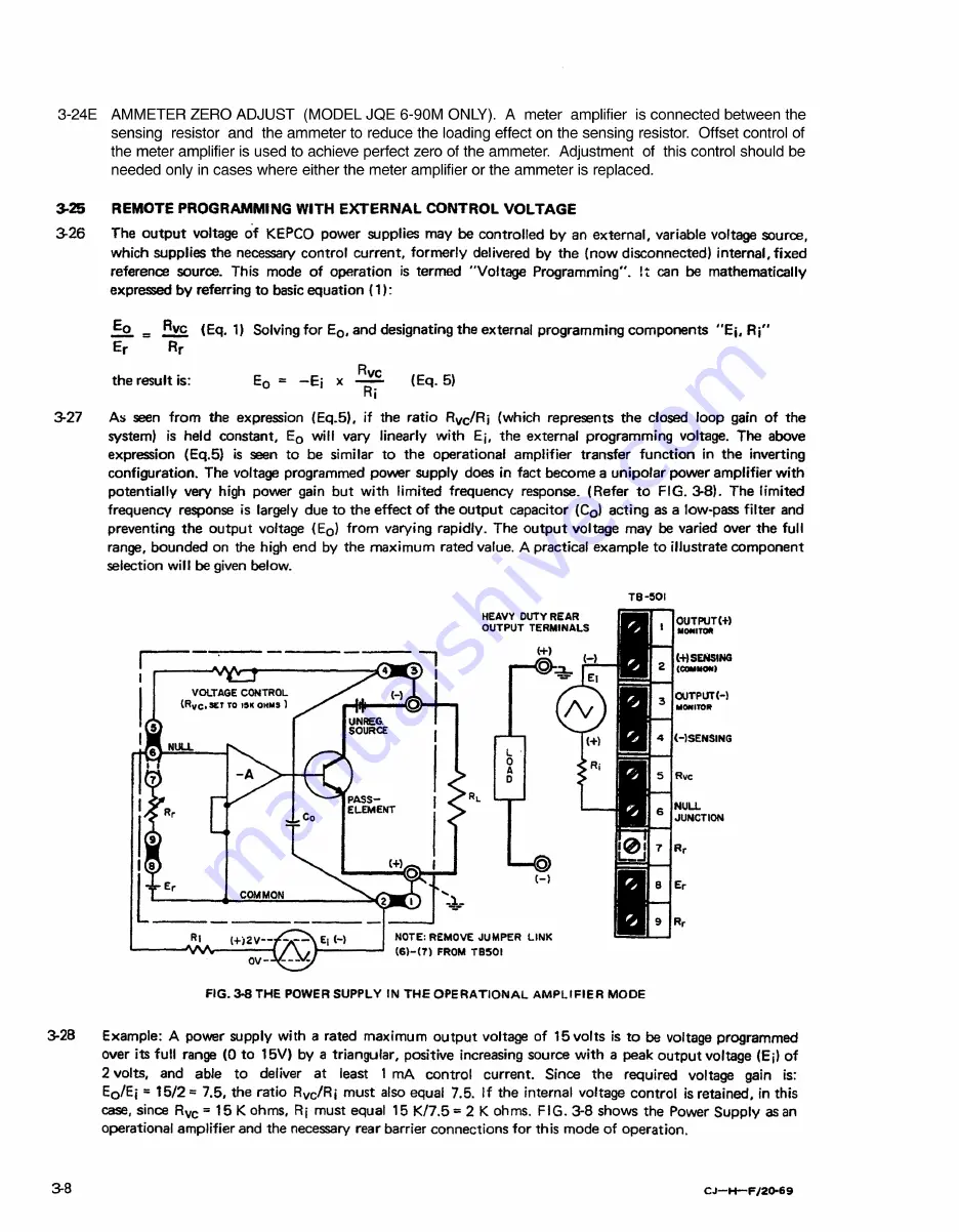 KEPCO JQE 100-10 Operator'S Manual Download Page 28