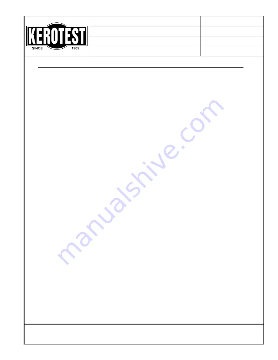 Kerotest MODEL-1 Operation Manual Download Page 17