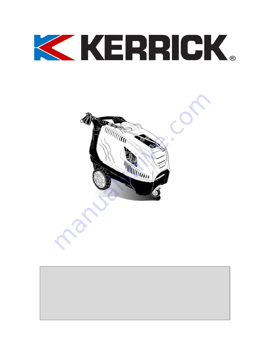 Kerrick D 1012P4 M Safety And Operating Manual Download Page 1