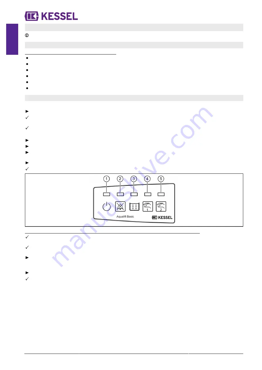 Kessel Aqualift S Basic Duo Tronic Скачать руководство пользователя страница 14