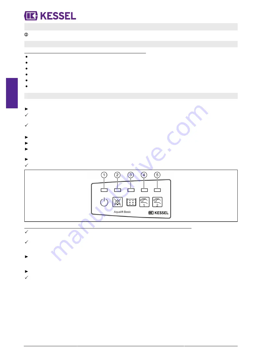 Kessel Aqualift S Basic Duo Tronic Скачать руководство пользователя страница 68