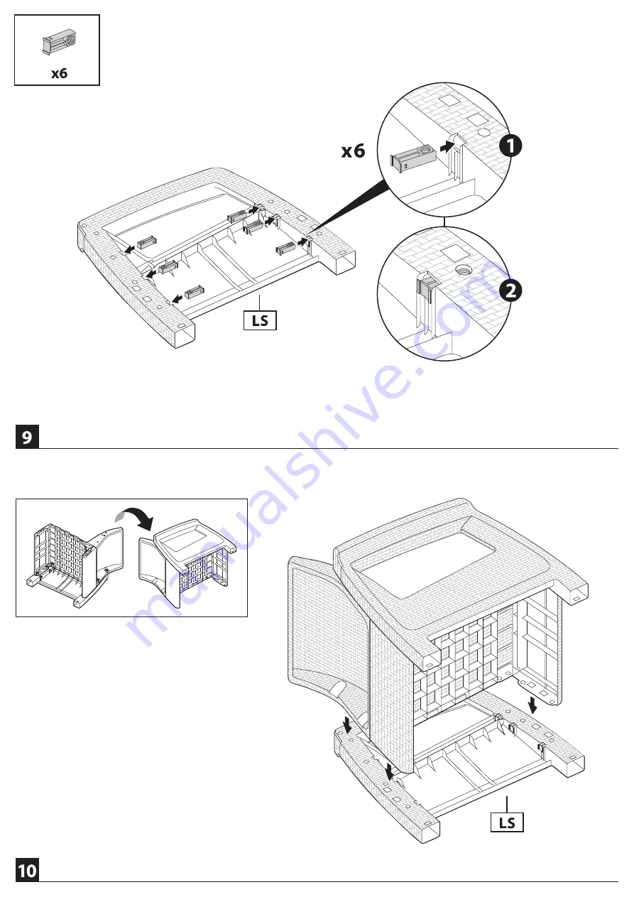 Keter CORFU ARMCHAIR Assembly Instructions Manual Download Page 8