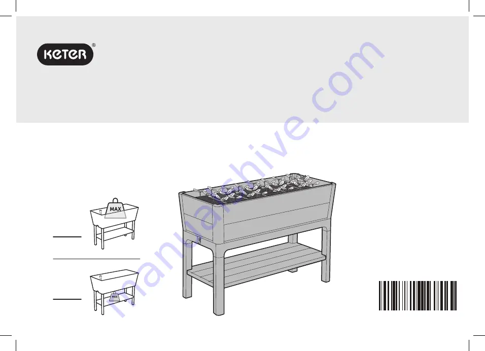 Keter DARWIN ELEVATED GARDEN BED Assembly Instructions Manual Download Page 1