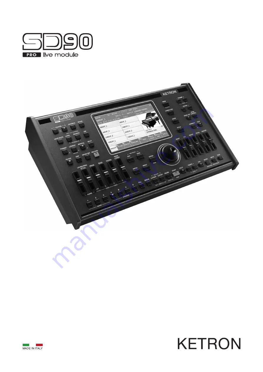 KETRON SD90 PRO live module Quick Manual Download Page 1